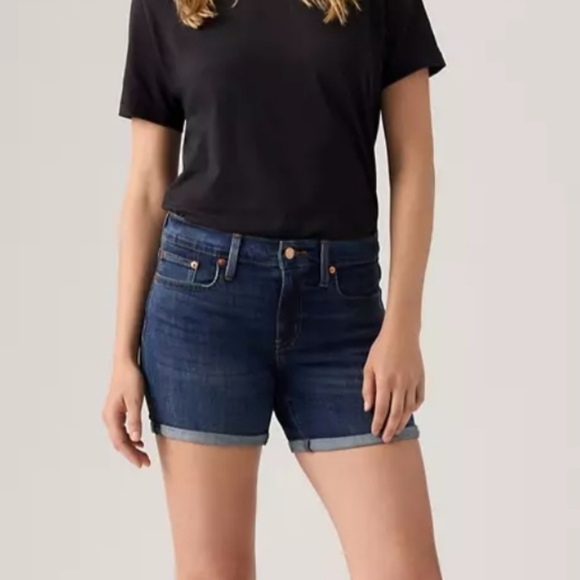 Levi's Denim - Levi's Mid Length Cuffed Blue Jean Shorts Size Womens 30